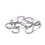 10 Pcs  S Shape Key Chain Carabiner Fuse Clips (Silver) 8