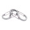 10 Pcs  S Shape Key Chain Carabiner Fuse Clips (Silver) 10