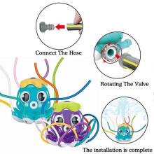 (one, C) Dinosaur Octopus Water Spray Sprinkler For Kids,Summer Outside Toys Backyard Games 8 Wiggle with Sprin Tubes,Garden