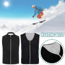 (L, V-neck) USB Rechargeable Heating For Men And Women 5 Zones Heated Vest Electric K8K5 Heated Lightweight Waistcoat M-3XL