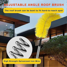 (1pcs, yellow) Gutter Cleaning Tools From Ground, 8.2ft Gutter Cleaner Roofing Tool Guard 2 G Cleaning Cleaner P1D5 Gutter Rain Brush, With