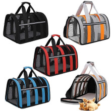 (1pcs, redM) Large Capacity Pet Carrying Bag Outing Portable Handbag Foldable Dogs Small To Mesh Dog Cage J4A8 Handbag Medium Carrier