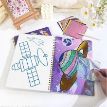 (One size, All Saints' Day) Activity No Mess Art Kit Halloween Magic Art Handmade DIY Fun Painting Toys Childrens