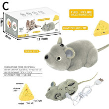 (1pcs, Gray) Wireless Remote Control Rat Electronic Mouse for Cat Dog Pet Toy Novelty N