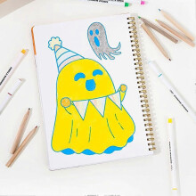 (One size, Astronaut) Activity No Mess Art Kit Halloween Magic Art Handmade DIY Fun Painting Toys Childrens