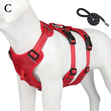 (XL, Black) Reflective Dog Harness Vest Adjustable Pet Chest Straps For Large Dogsy Q