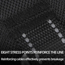 (L, Black) Reflective Dog Harness Vest Adjustable Pet Chest Straps For Large Dogsy Q
