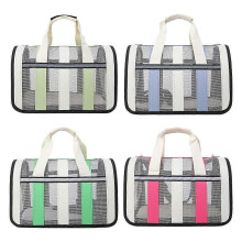 (1pcs, haze blueL) Large Capacity Pet Carrying Bag Outing Portable Handbag Foldable Dogs Small To Mesh Dog Cage J4A8 Handbag Medium Carrier