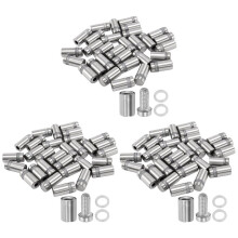 90 kpl 12x22 mm ruostumattomasta teräksestä valmistettuja lasikiinnitystelineitä kyltin kiinnitykseen