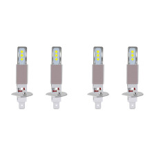 4 StüCke H1 LED Birnen Motorrad Scheinwerfer 20000LM 6000K WeißLicht 80W 6SMD Birnen Auto Nebelscheinwerfer Blinker