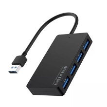 4-poorts USB 3.0-hub, ultradunne draagbare USB-datahub/splitter voor laptop, MacBook en desktop