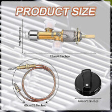 Low Pressure Gas Fireplace Failure Safety Control Valve Kit Gas Heater Thermocouple Replacement 5/8