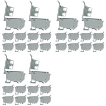 UK5-HESI UK5RD Zonder LED DIN-Rail Zekeringaansluitbasis Ontkoppel Aansluitblok Schroefclip (Pak van 30 Stuks, Grijs)