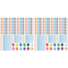 672-Delige -Acrylverfset, 48 Sets, 12 Kleuren Acrylverfstrips, 48-Delige Schilderborstels voor Kinderen, Volwassenen (2 Ml)