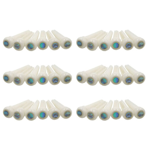 36X Guitar Bone Bridge Pins med 5,3 mm Position Abanlone Dot för Utbyte Av Akustiska Gitarrdelar