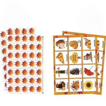 Thanksgiving Adult 24-Player Game Set, Durable White Cardstock Material