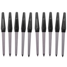 10Pcs Plastic Handle Metal Double Sided Nail Files Pro Nail File Diy Manicure Pedicure Tool