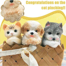 Simulation Large Schnauzer Pinching Decompression Toys Cute Ornaments Congratulations Cute Pet Pinching Gifts Toys