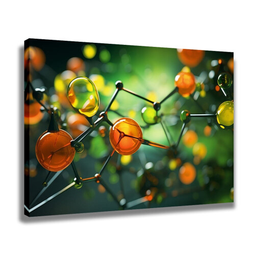 Molecular Microstructure Canvas Poster 12x18 inch 1