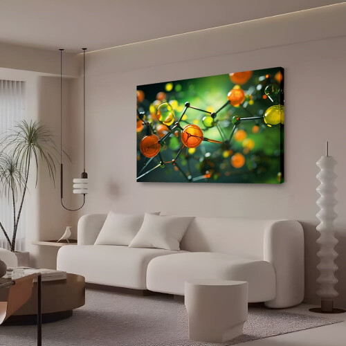 Molecular Microstructure Canvas Poster 12x18 inch 2