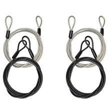 Security Cable Lock Braided Steel 100 cm 3 pcs