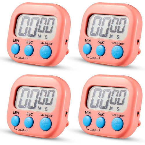 LINLIN electronic countdown timer silent switch 4 pack