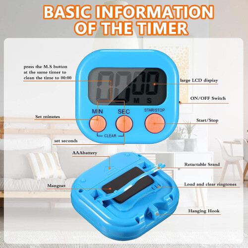 LINLIN electronic timer silent countdown 4 pack 2