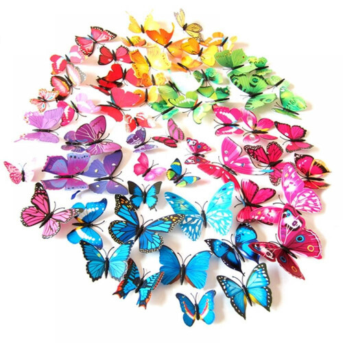 Butterfly Wall Stickers Removable 12 Pcs 1