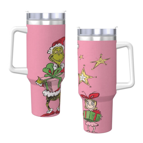 40-Unzen-Edelstahlbecher mit Griff und Strohhalm 2