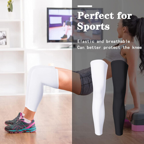 Compression Leg Sleeves UV Protection Long Knee Sleeve for 2