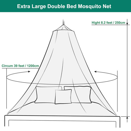 Travel Net Canopy for Single or Double Bed 60x250x1100 cm 2