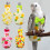 Papageienwindel mit Fliege, buntes Blumenmuster, mittelgroß 4