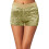Dame pailletteret disco shorts guld L 2