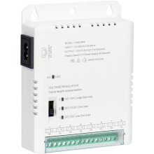 Distribution Power Supply 90V-264VAC Input to 12V-13.8-15VDC Output Security Camera Power Adapter with PTC Fuse EU PLUG