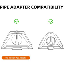 Pour Adaptateur de Trépied pour Starlink Version 2025, Adaptateurs de Tuyau Nouveaux/Anciens 1/4"-20 et 3/8"-16, Compatible avec les Trépieds,