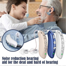 (Single, silver) Hearing Aids Super Long Working Charging 2-4 Hours No Damage 48 GXR E Use