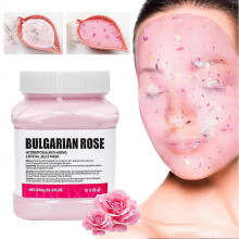 (1pcs, I charcoal) 350g Hydrating 24K Gold Soft Mask Powder Rose Petal Crystal Jelly Mask Powder W2