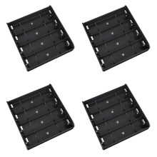4PCS 4X 21700 Battery Holder Storage Box Case ABS Fireproof Power Bank Cases Slot Batteries Container with Shrapnel