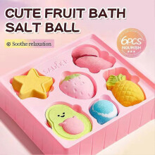 Organic Bath Bomb Gift Set Fruit Scented Skin Friendly Kids Bath Bombs Nourish Soothing Bubble Bath Bomb Home Spa
