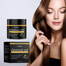 Hoegoa Coconut Oil Hair Care Mask Repairs Dry, Frizzy Hair To Make It Smooth And Shiny. Coconut Oil Hair Care Mask