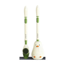 (green) Modern Flexible Silicone Toilet Caspa for Home,TPR Tongue-Shaped Brush Head