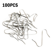 Hi.FANCY 100PCS Cârlige metalice pentru ornamente, în formă de S, cuiere spiralată, accesorii pentru decorarea bradului de Crăciun, argintii