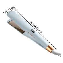 (one size, US) Hair Straightener Curling Iron Digital Display Dual-Use Hair Straightener Lot D8