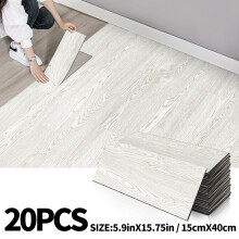 (Oak Grain, 20pcs) 20/50pcs Wood Grain Self-Adhesive Flooring, 15Cm X 40Cm, Thickened IXPE Material, Home Decoration Retro Tiles,