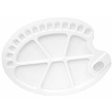 Brustro Kidney Shaped 20 Well Plastic Palette 34.5X25Cm