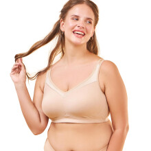 Enamor Women'S Cotton Non Padded Wire Free Full Coverage Bra Pack Of 1 _Color: Beige Paleskin