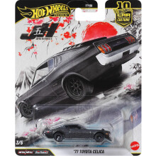Hot Wheels Car Culture Premium Toy Die-Cast 1977 Toyota Celica in 1:64 Scale, Real Riders Tires & Metal/Metal Body & Chassis, Japan Historics 5