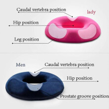 (43*36*7cm, brown) Crazyview Comfort Donut Seat Cushion Sofa Hemorrhoid Memory Foam Hemorrhoid Massage Pillow Office Tailbone Cushion Seat Car