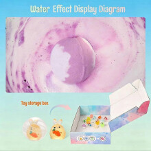 (24pcs, pink) Kids Bath Bomb Set with Glow-in-the-Dark Surprise Toys Inside, Suitable for Boys and Girls