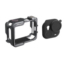-Light Aluminum Case Camera Cage for Insta360 GO with Lens Portect, Protective Frame Housing with 1/4 Cold Shoe for Video Light Microphone